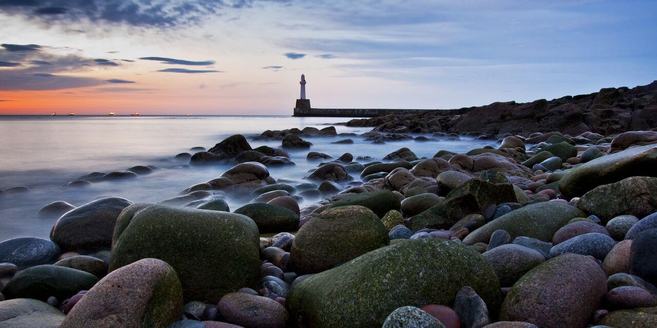 Rugged beaches near Aberdeen