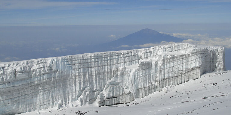 Glaciers au sommet