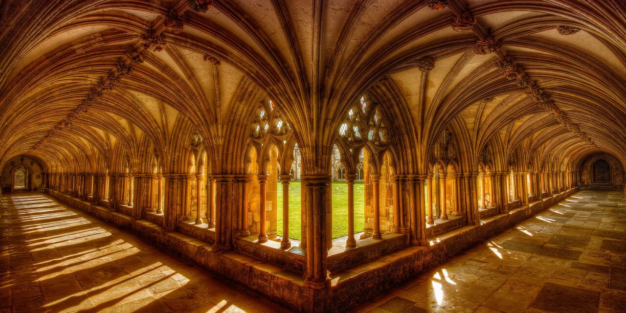 Los claustros de la catedral de Norwich