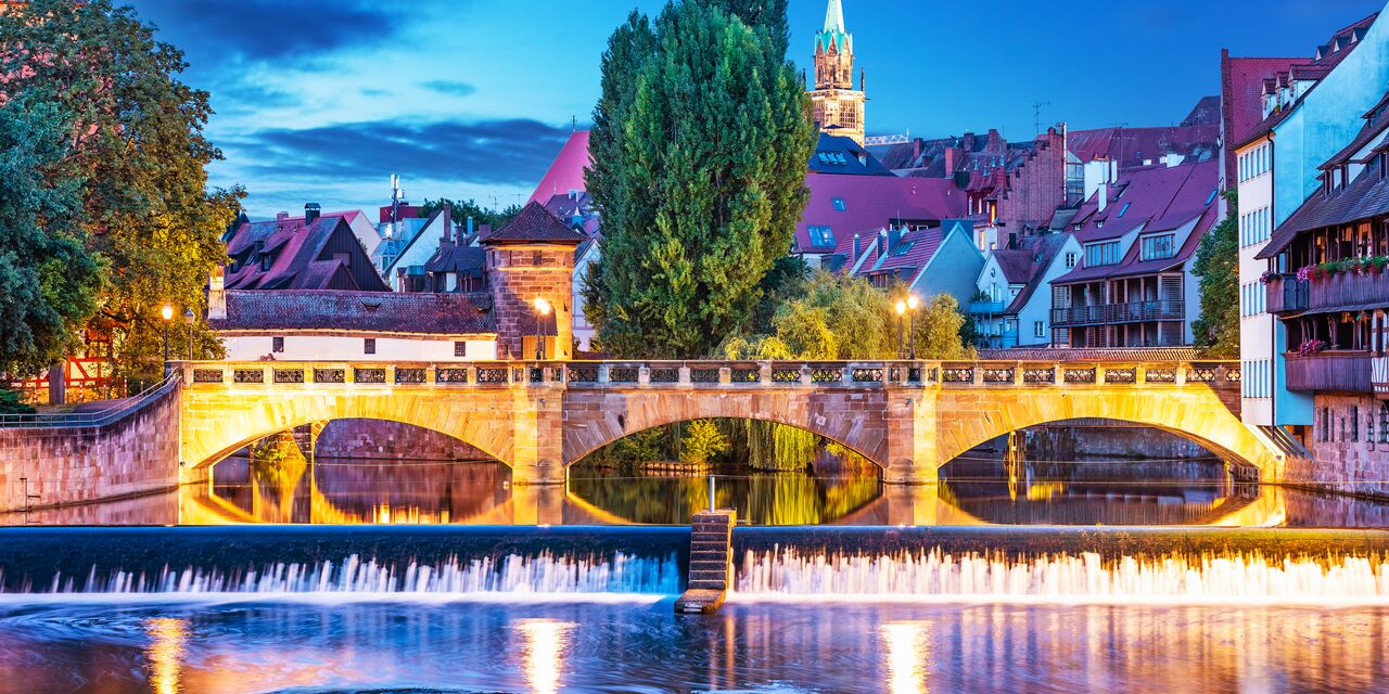 Bridge over the river Pegnitz