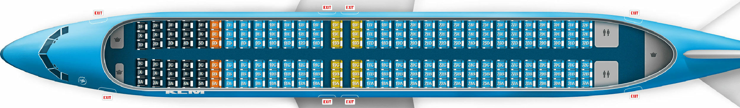 KLM’s Boeing 737800 specificaties en stoelindeling