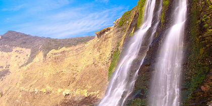 Les chutes d'Alamere à Wildcat Beach