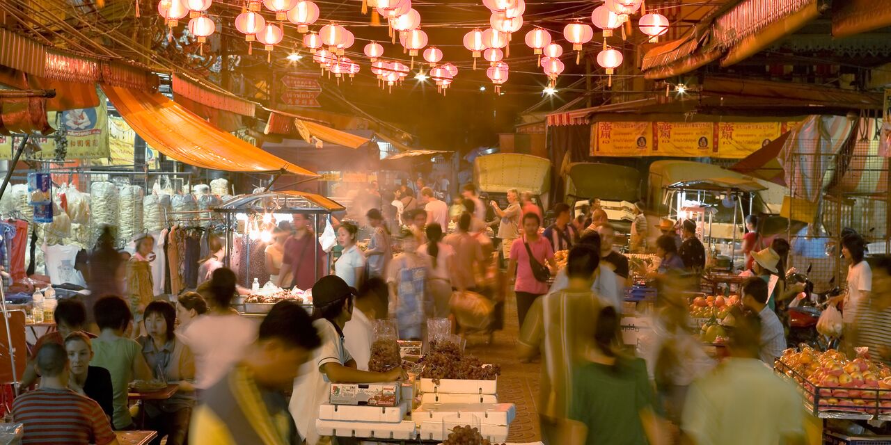 Night market in China Town