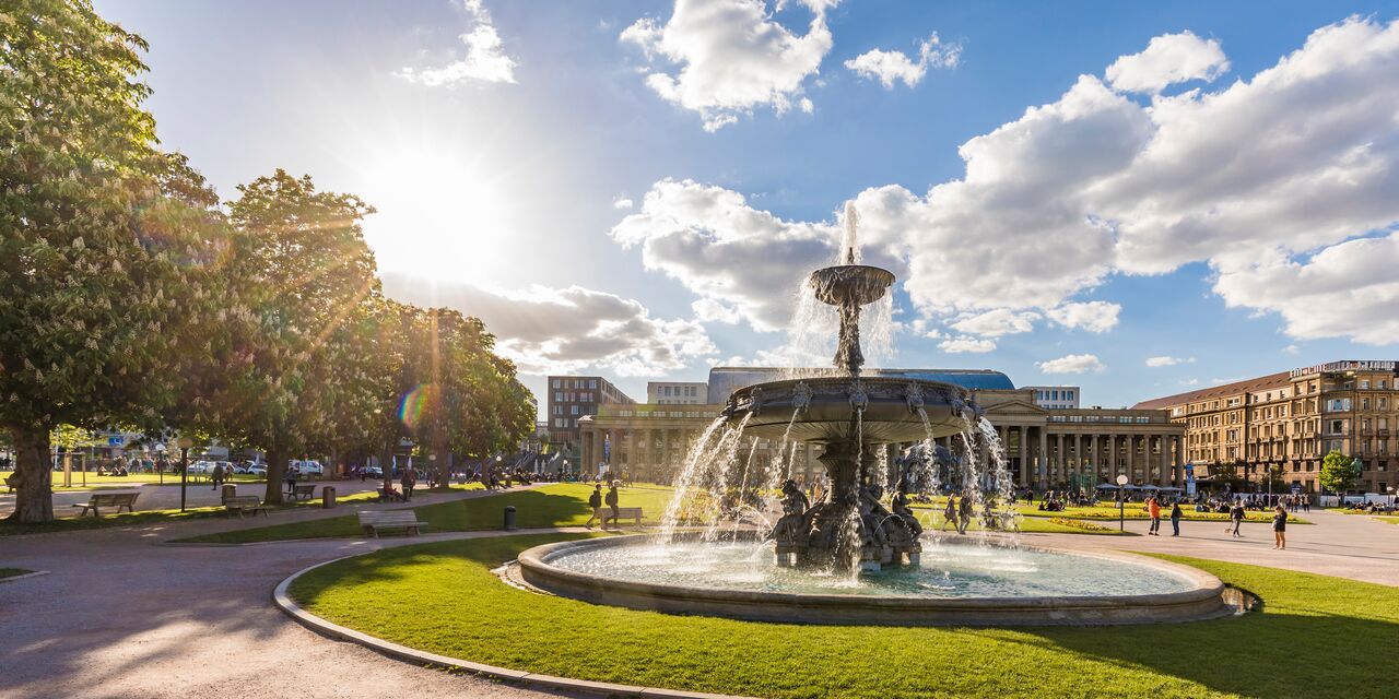 Fontein op de Schlossplatz