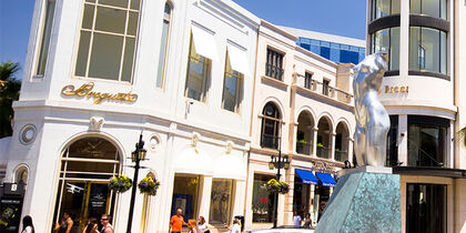 La elegante calle comercial Rodeo Drive