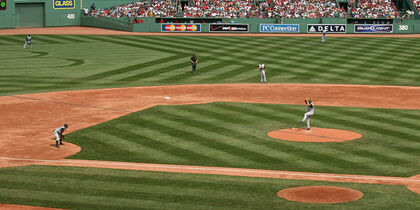 Au cours d'un match des Red Sox