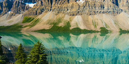 Lago Bow a lo largo de la Icefields Parkway