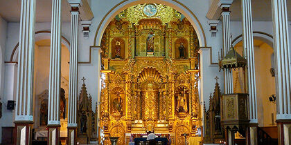 Het gouden altaar van Iglesia de San José