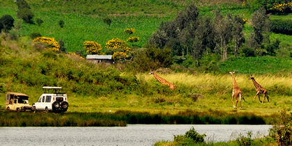 A canoe safari on the Momela Lakes