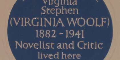 Gedenkplaat huis Virginia Woolf