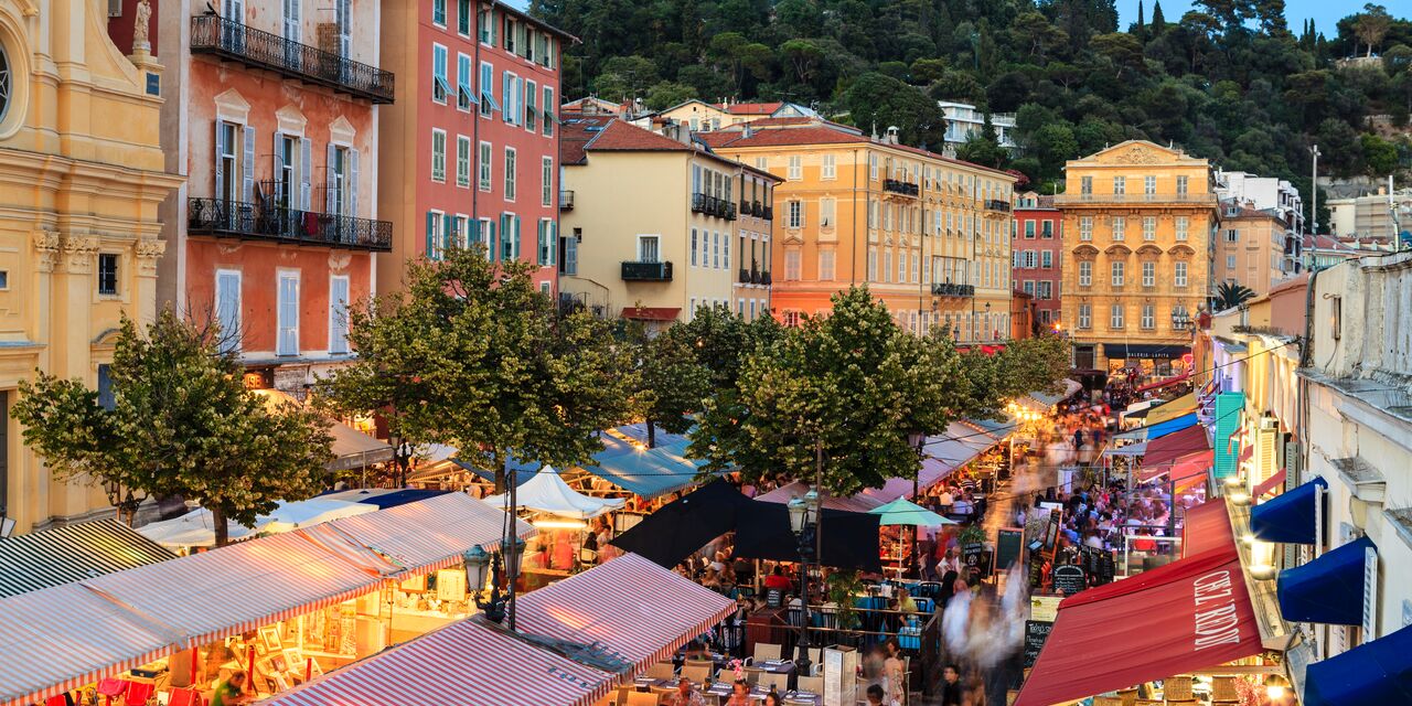 Patios on the Cours Saleya