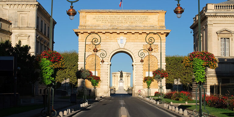 The triumphal arch in honour of Louis XIV