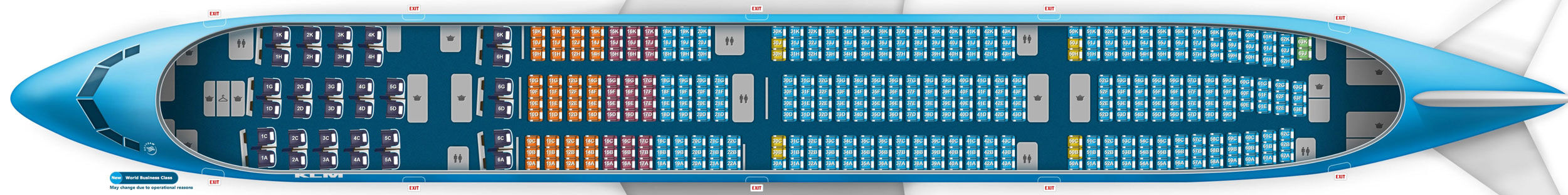 Mapa de asientos y especificaciones del Boeing 777 300ER 