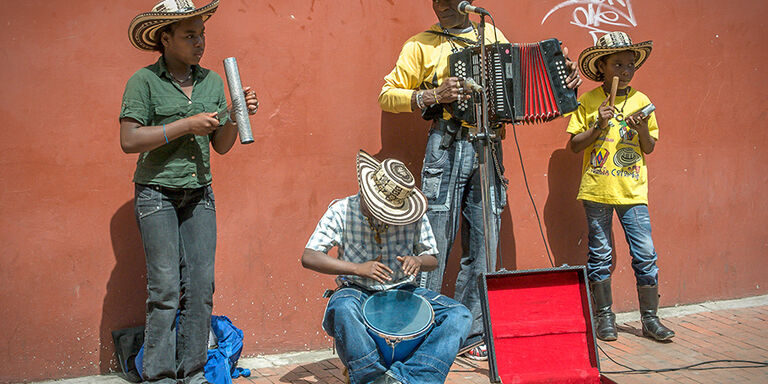 Artistes de rue sur la Plaza de Bolívar