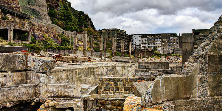 Die verfallende Insel Gunkanjima