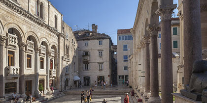 The peristylium or courtyard of Diocletian’s palace