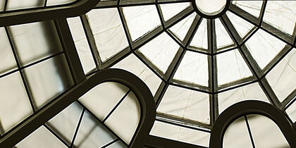 Het plafond in het Guggenheim Museum