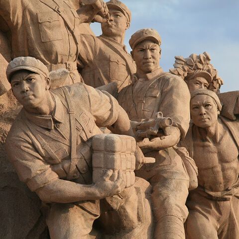 Communist monument on the square