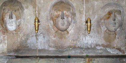 The 14th-century fountain on Plaça de Sant Just