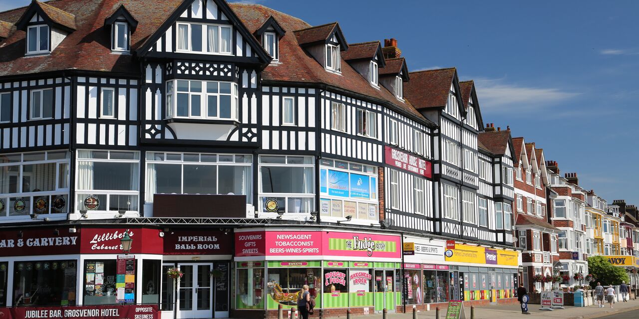 Wooden houses in Skegness 