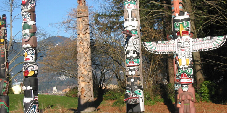 The totem poles of Stanley Park