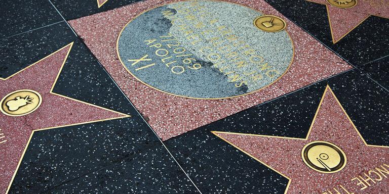 La lune sur le Walk of Fame pour Apollo XI