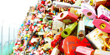 Des cadenas d'amour sur la N Seoul Tower