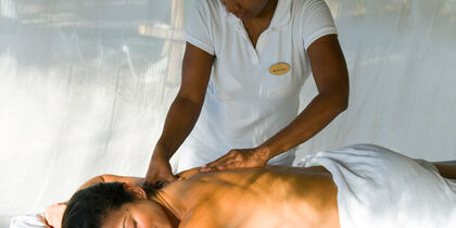 A relaxing massage on the beach