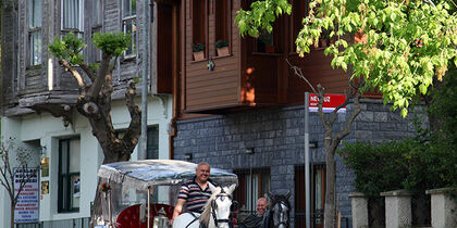 Un viaje en el tiempo: un coche de caballos en Büyükada