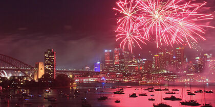 Spectacular fireworks over Sydney