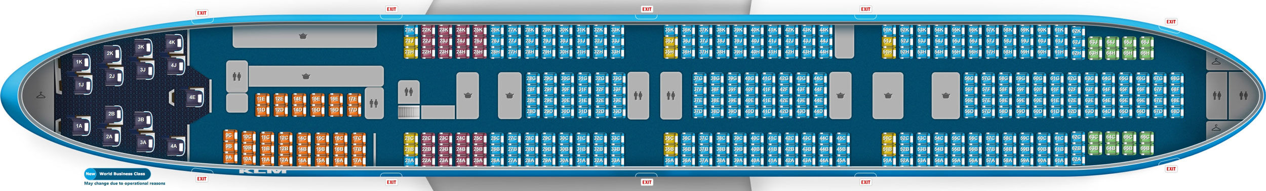 KLM Boeing 747-400 салон