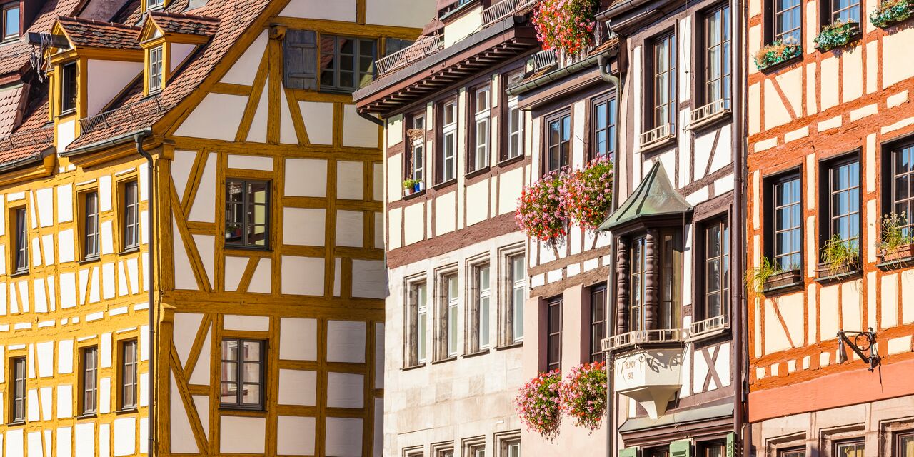 Half-timbered houses in the historical city centre