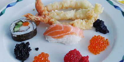 Selection of caviar at the Friday brunch