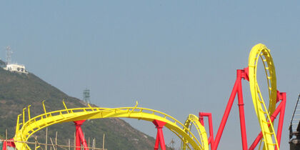 The Hair Raiser roller coaster in Ocean Park