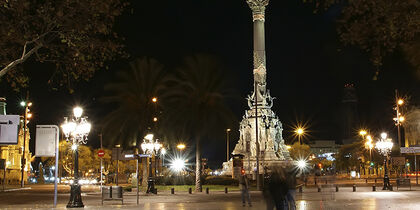 Das Kolumbus-Denkmal am Port Vell