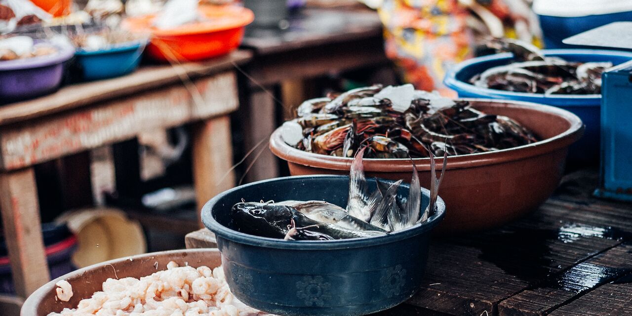 Poissons au marché de White Sand