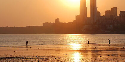 Mumbai bij zonsondergang