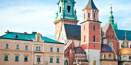 Les trois tours de la cathédrale de Cracovie