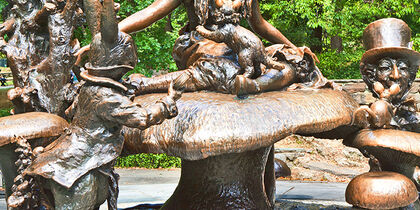 Bronze statue of Alice in Wonderland