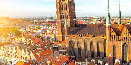 The Maria Church towers high above the city