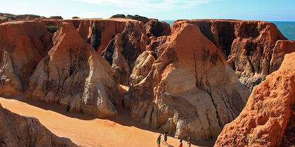 Morro Branco: a maze of red cliffs