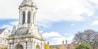 The bell tower at Trinity College