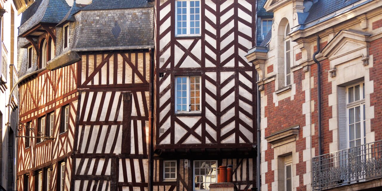 Colourful half-timbered houses