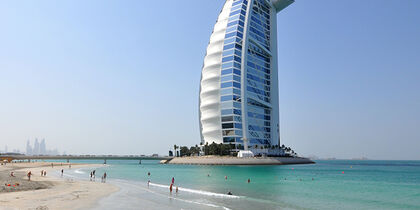 Vue du fameux hôtel Burj Al Arab