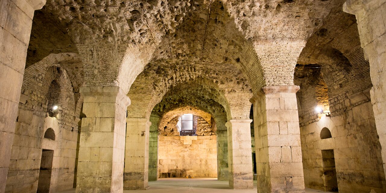 The cellars of the Palace of Diocletian