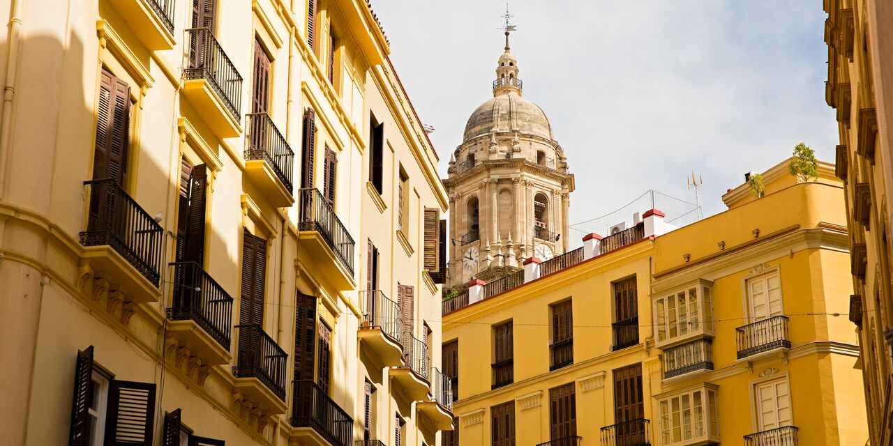 The historic centre in Málaga