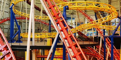 Indoor roller coasters