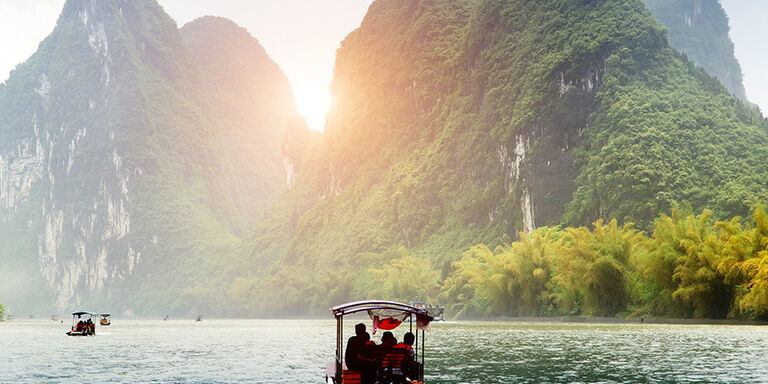 Río Yu Long y los picos kársticos