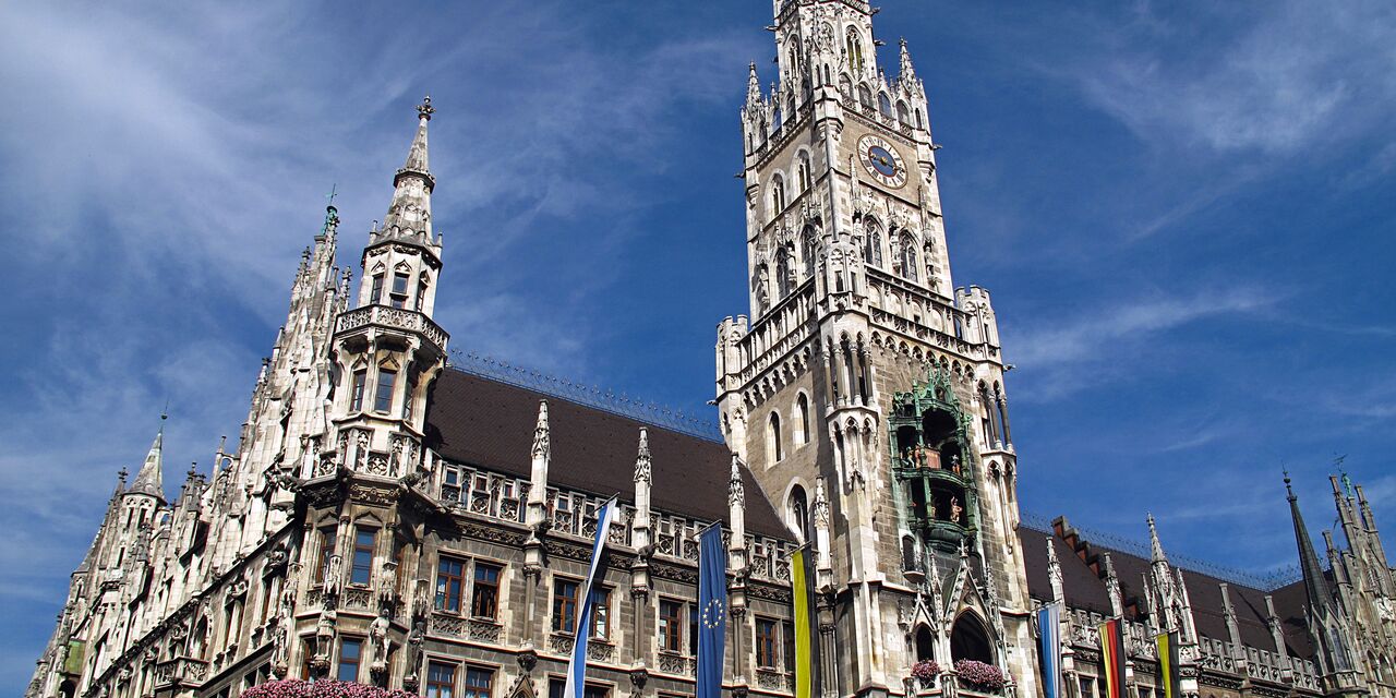 El nuevo ayuntamiento en Marienplatz