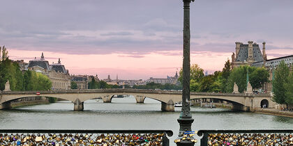 The Pont des Arts is the most romantic bridge in Paris